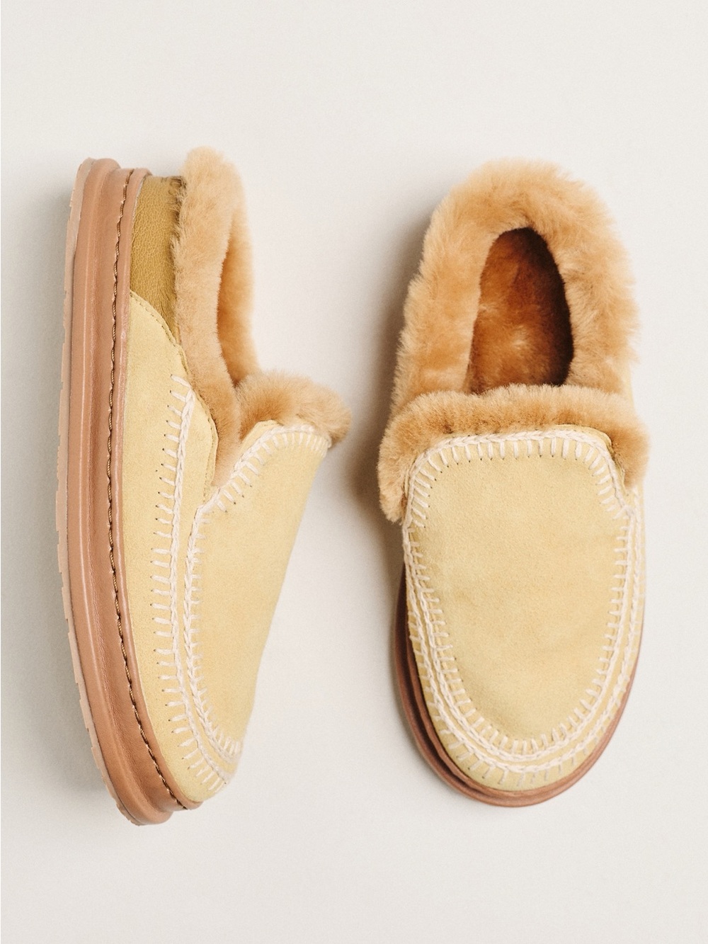 Laidback London Genuine Shearling Lined Loafer Slipper